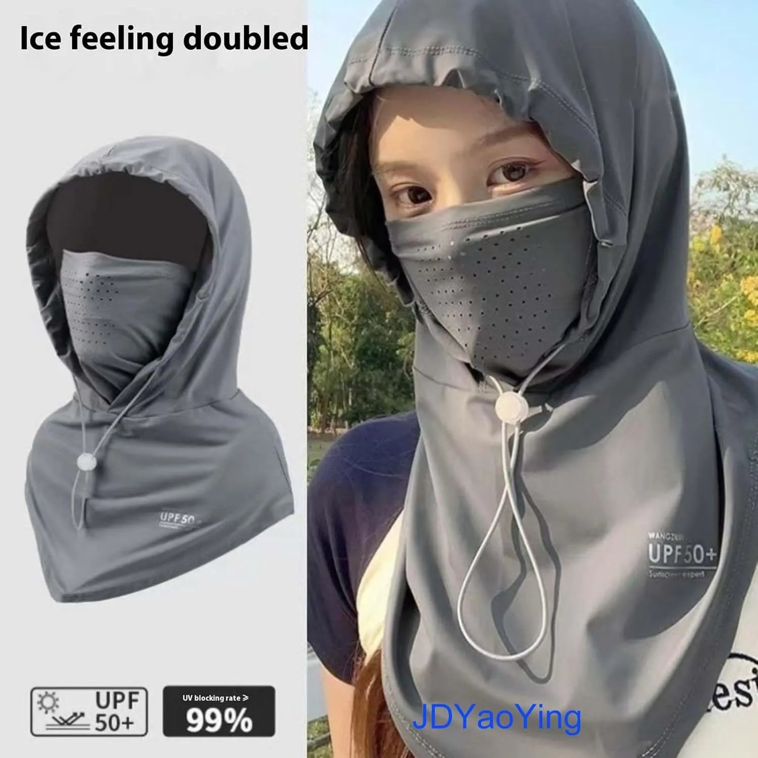 Summer Balaclava Hat Face Mask with Neck Guard UV Protection Full Head Mask for Men Women Fishing Cycling