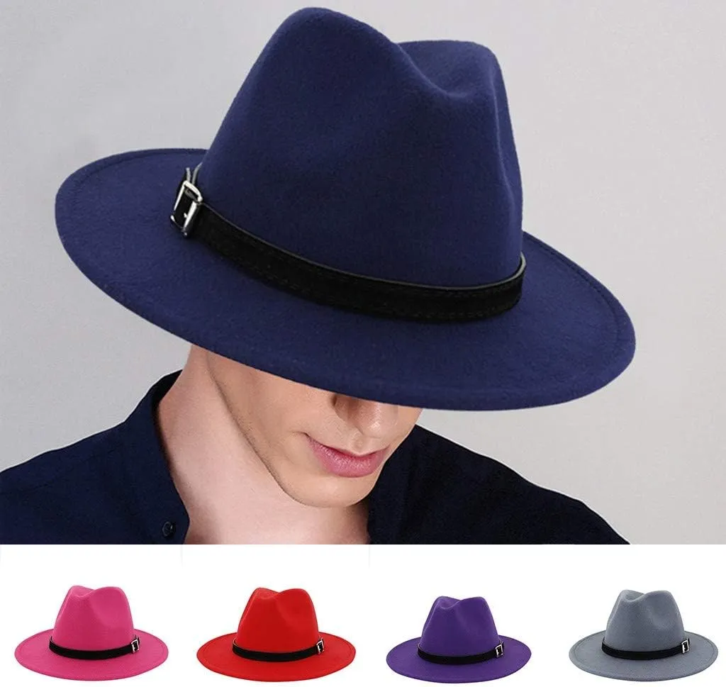 Unisex Classic 20s Fedora Hat with and Men & Women Casual Jazz Cap Vintage Panama Hat for Men 1920s
