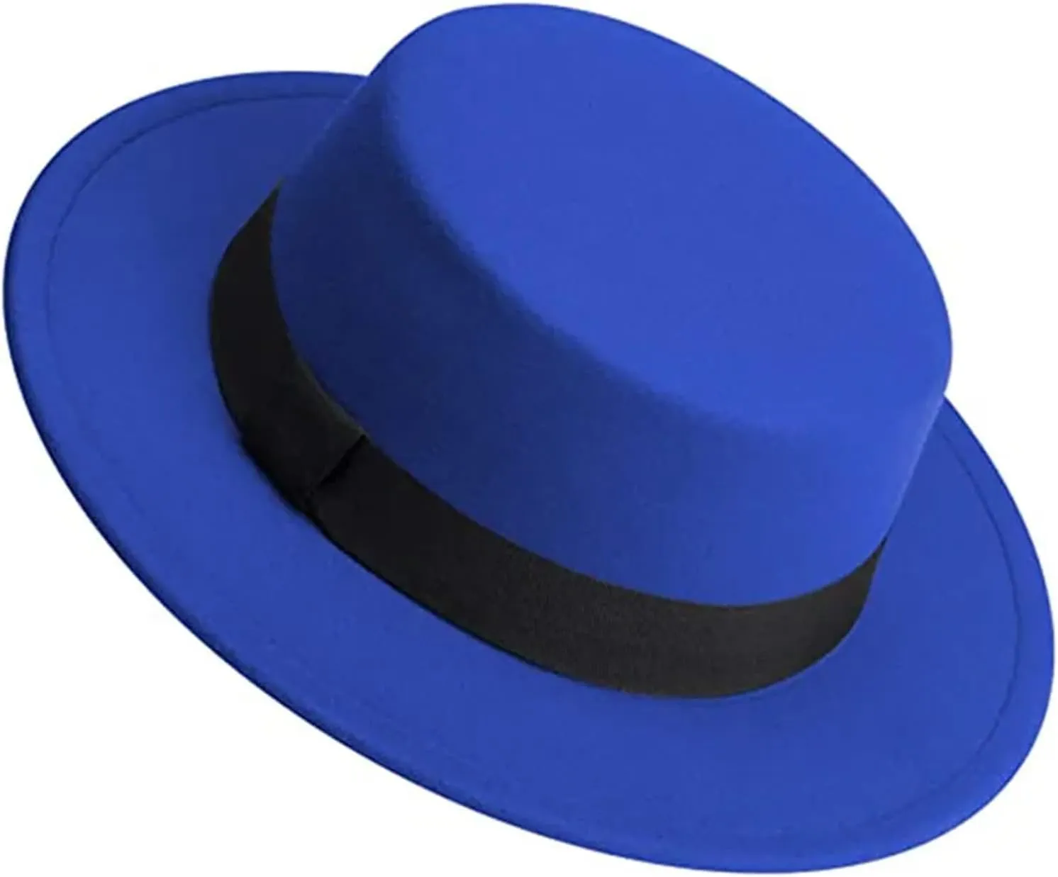 Wide Brim Unisex Classic Fedora Wool Jazz Panama Hat