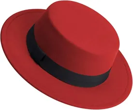 Wide Brim Unisex Classic Fedora Wool Jazz Panama Hat