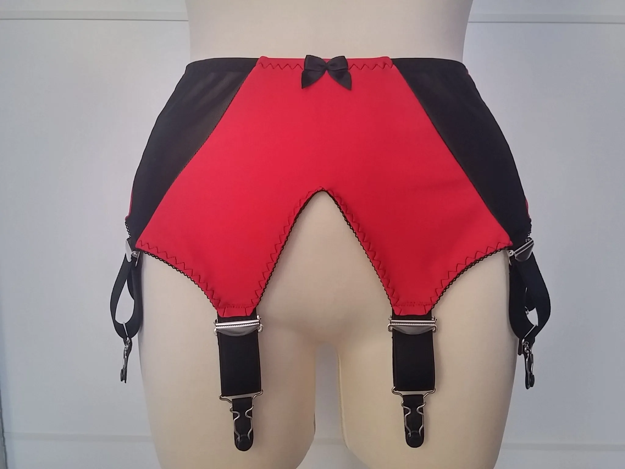 Wide GRACE Garter belt in Purple, Magenta, Blue, Burgundy Size XS-3XL