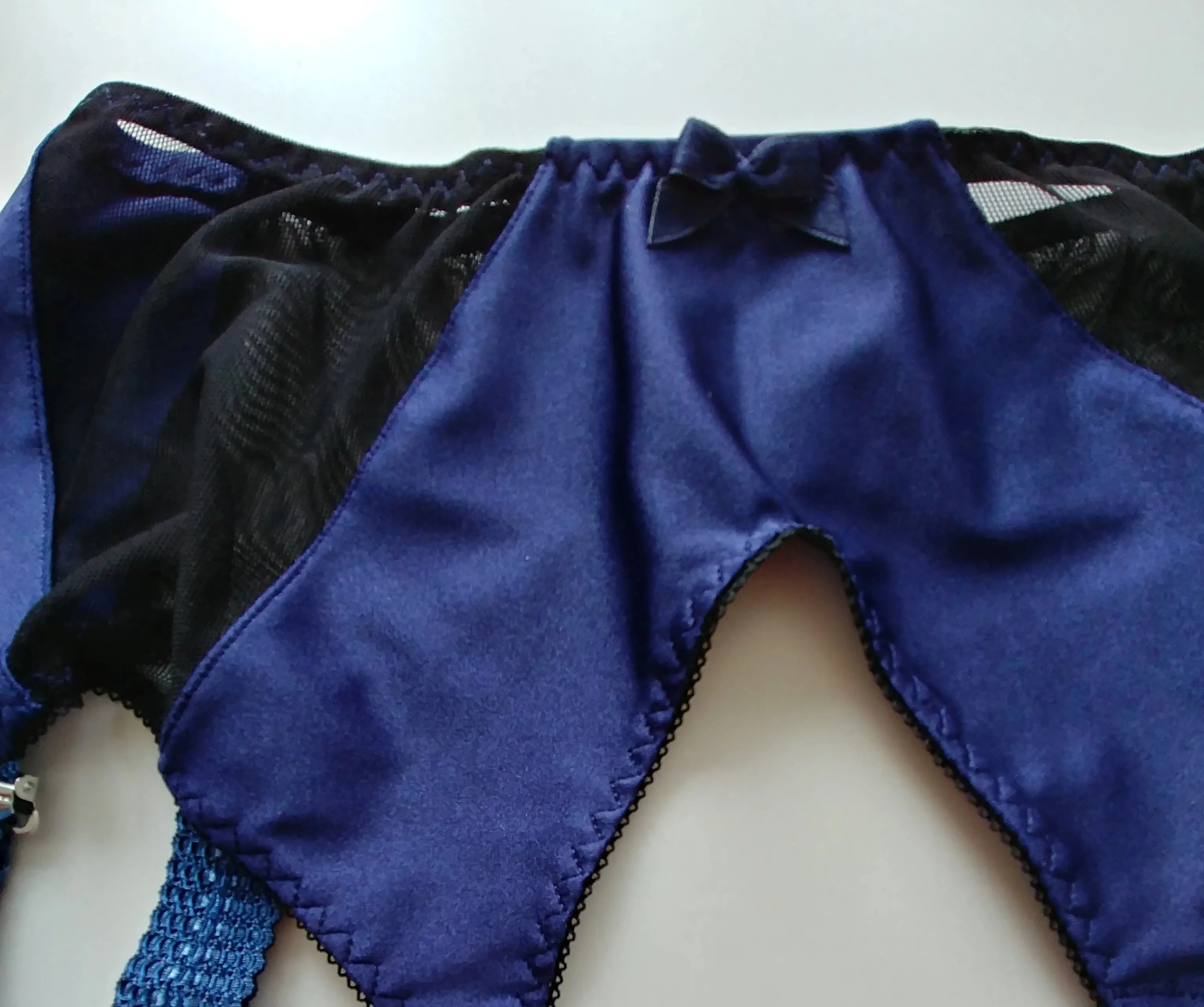Wide GRACE Garter belt in Purple, Magenta, Blue, Burgundy Size XS-3XL