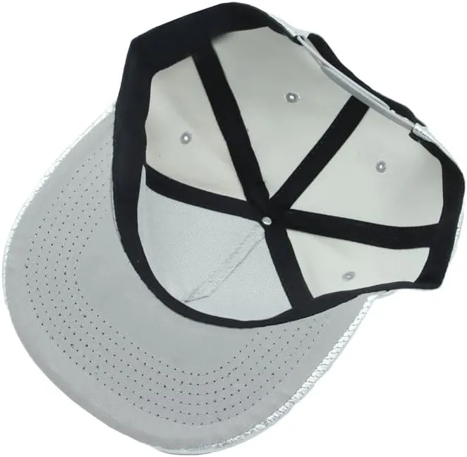 WITHMOONS High Shine Crocodile Baseball Cap Flat Brim Snapback Hat Shiny Hip Hop Cap YZ20191