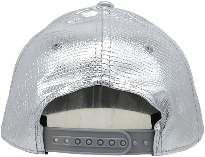 WITHMOONS High Shine Crocodile Baseball Cap Flat Brim Snapback Hat Shiny Hip Hop Cap YZ20191