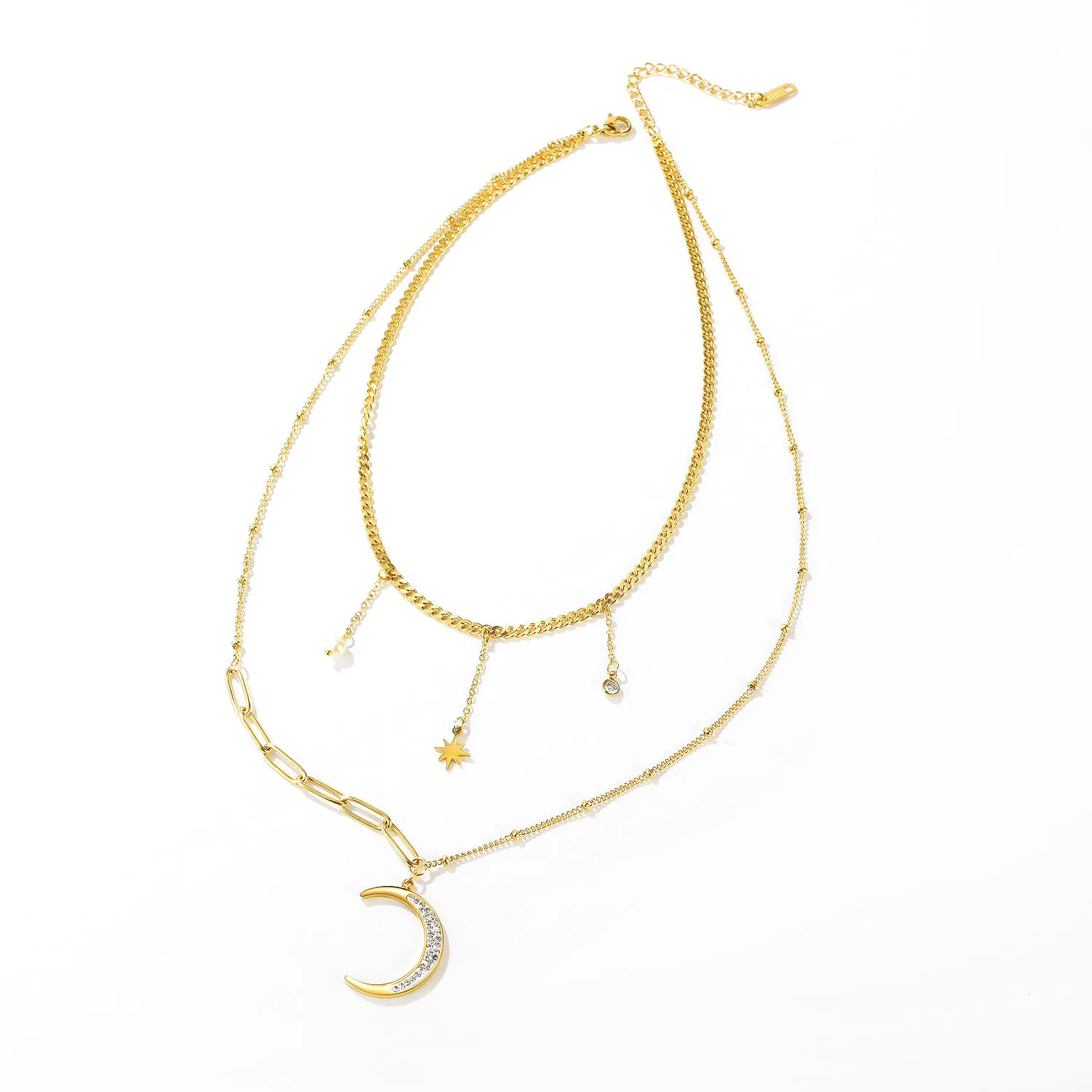 Women's Fashion Blinking Moon Pendant Necklace
