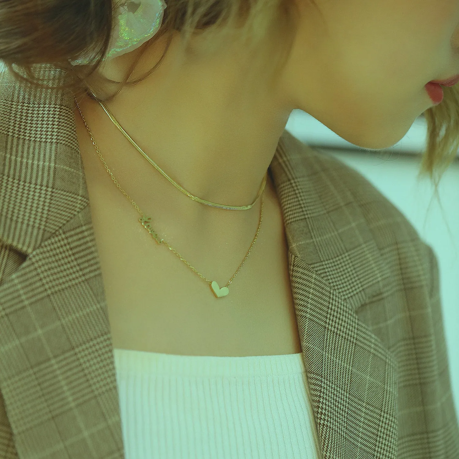Women's Fashion Cute Heart Pendant Necklace