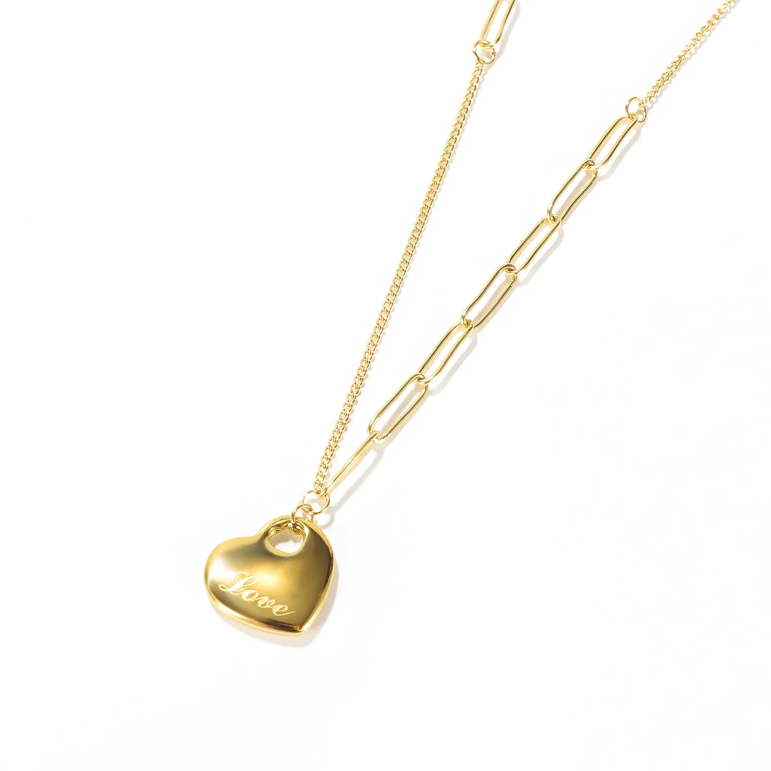Women's Fashion Love Heart Pendant Necklace