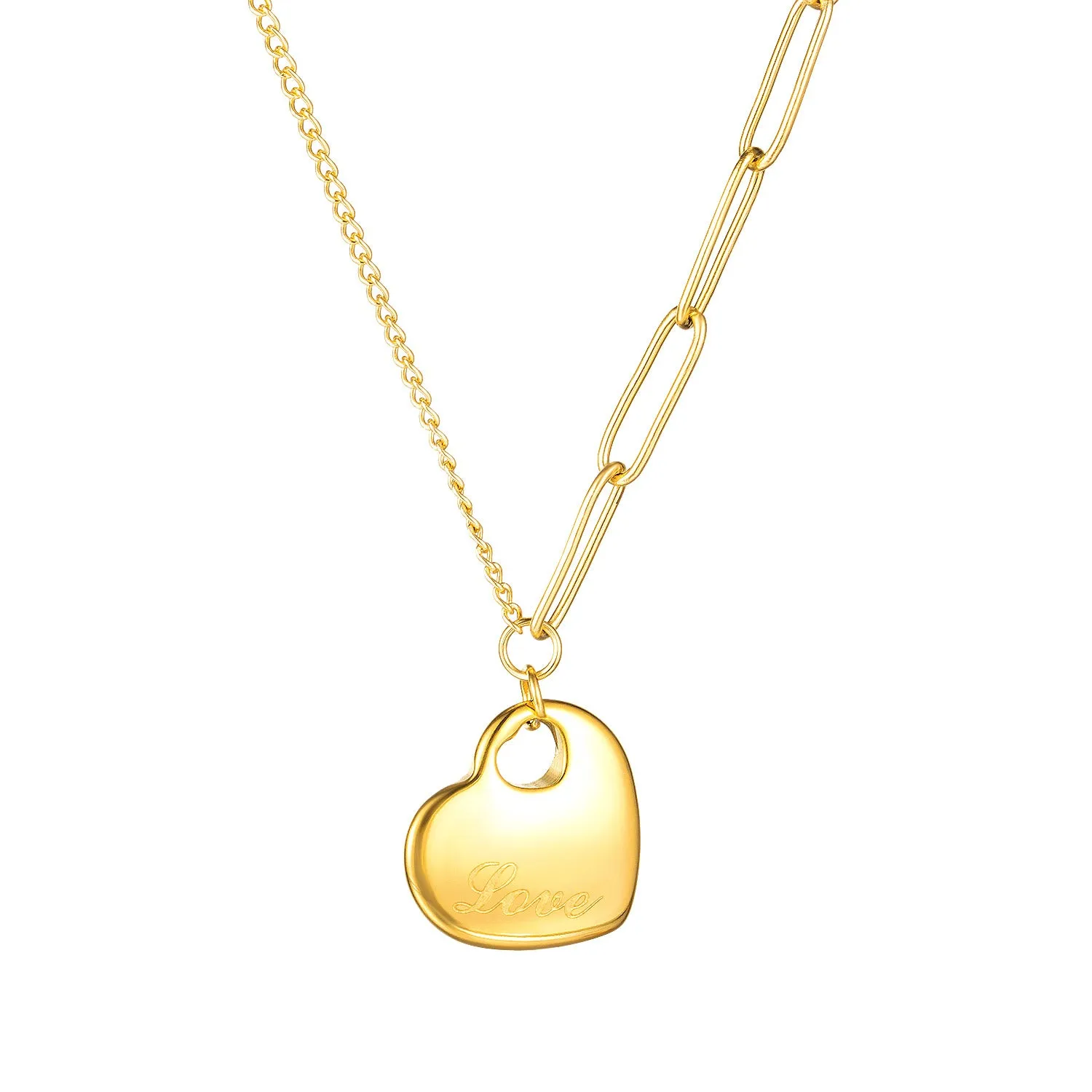 Women's Fashion Love Heart Pendant Necklace