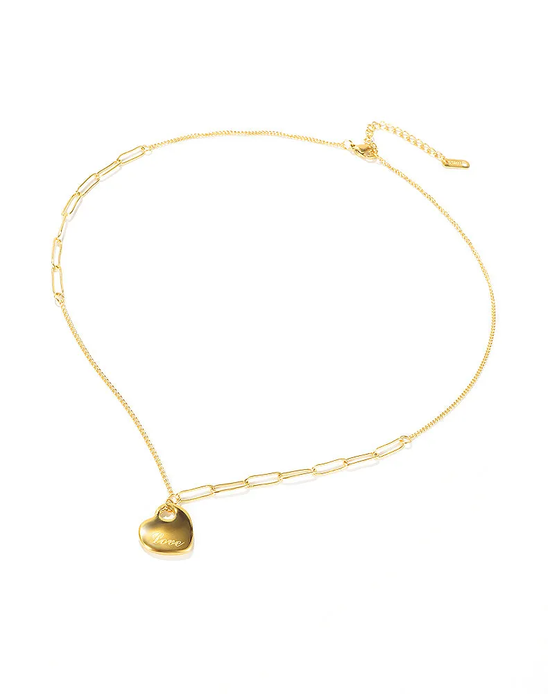 Women's Fashion Love Heart Pendant Necklace