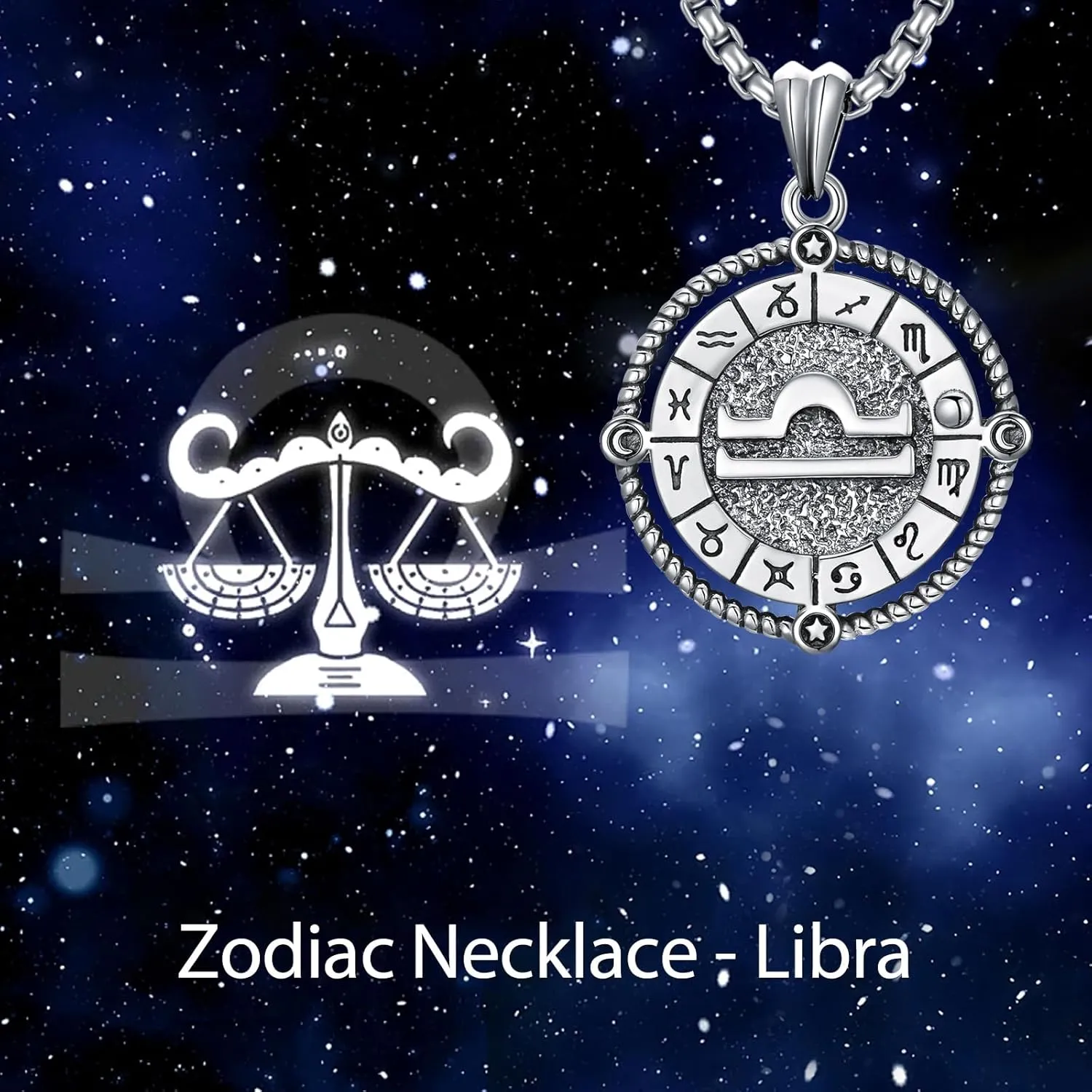 Zodiac Necklace 12 Constellation Horoscope Astrology Pendant Necklace 925 Sterling Silver Zodiac Sign Jewelry Gifts for Men Women
