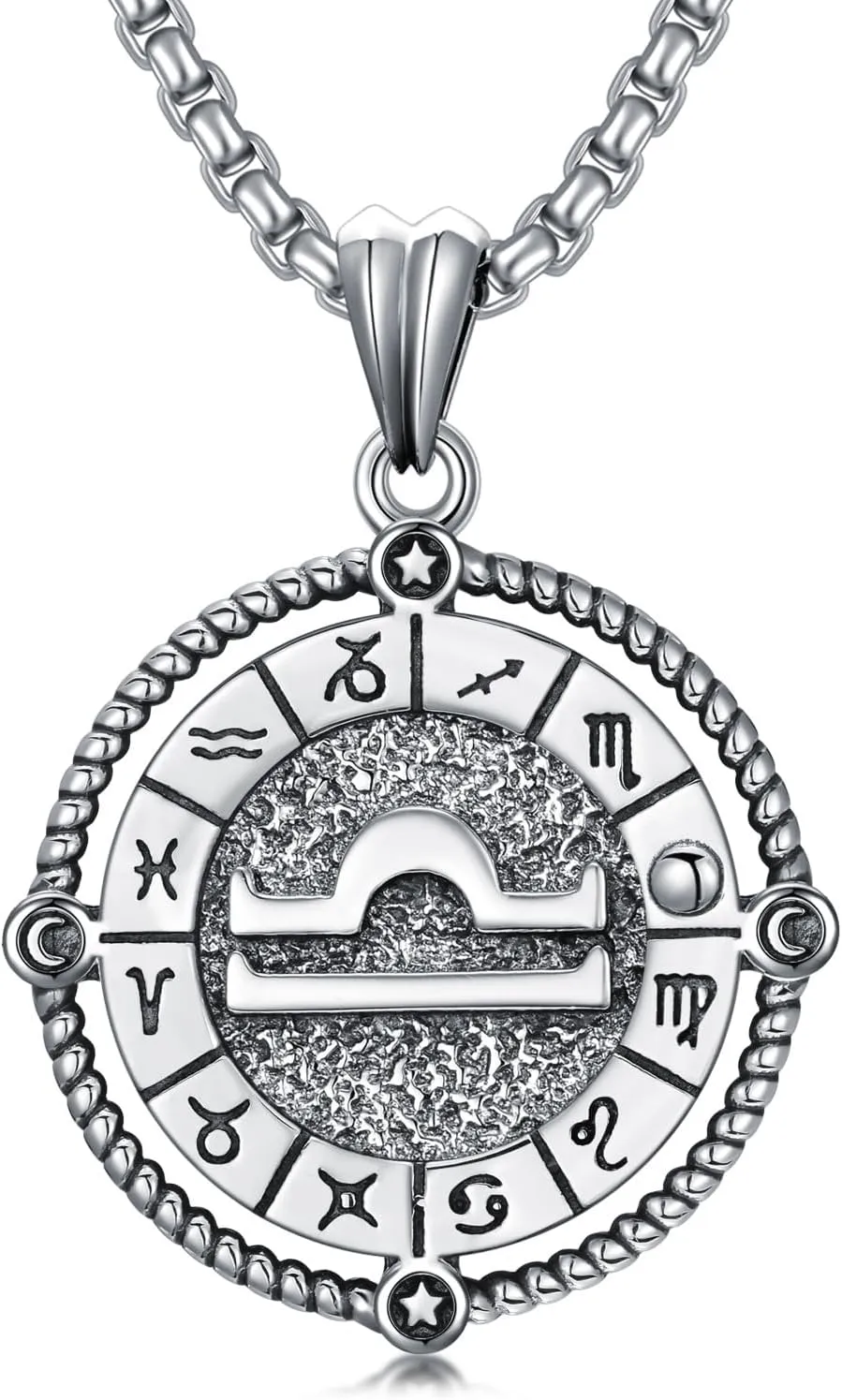 Zodiac Necklace 12 Constellation Horoscope Astrology Pendant Necklace 925 Sterling Silver Zodiac Sign Jewelry Gifts for Men Women