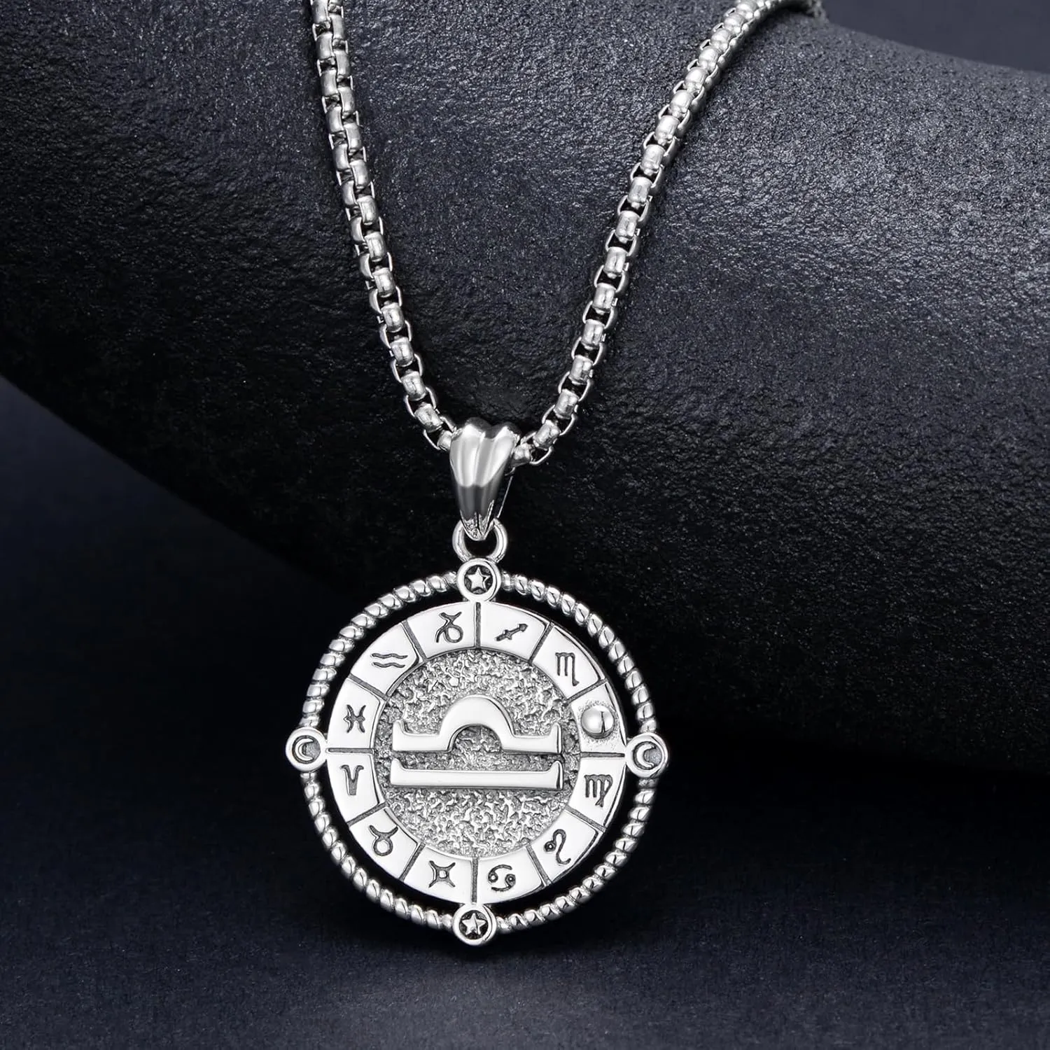 Zodiac Necklace 12 Constellation Horoscope Astrology Pendant Necklace 925 Sterling Silver Zodiac Sign Jewelry Gifts for Men Women