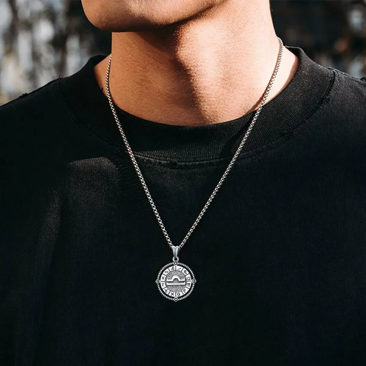 Zodiac Necklace 12 Constellation Horoscope Astrology Pendant Necklace 925 Sterling Silver Zodiac Sign Jewelry Gifts for Men Women
