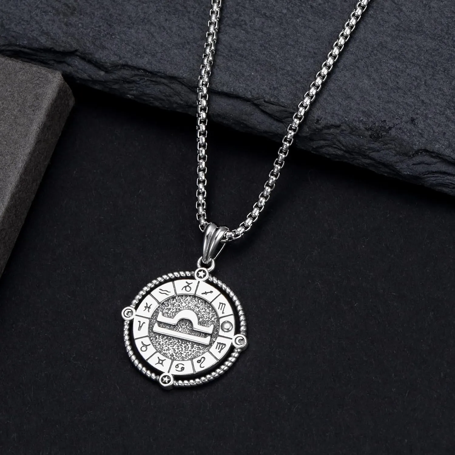 Zodiac Necklace 12 Constellation Horoscope Astrology Pendant Necklace 925 Sterling Silver Zodiac Sign Jewelry Gifts for Men Women